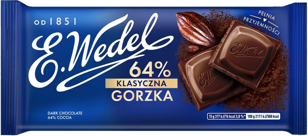Wedel Czekolada gorzka 64% Kakao 90 g Zdjęcie produktu 