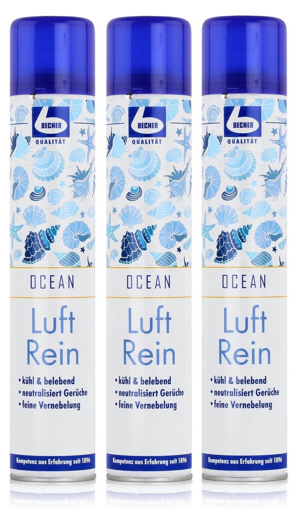 Dr. Becher Luft Rein Neutralisationsspray Ocean 500ml (3er Pack)