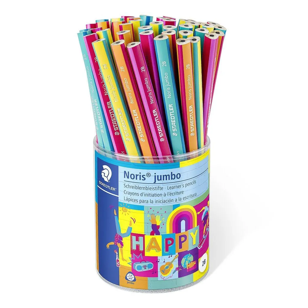 STAEDTLER Matita Jumbo 2B Happy Barattolo 48 Pezzi - Offerta Scuola