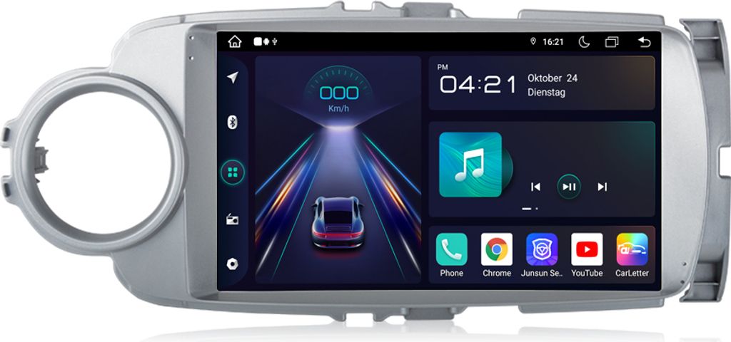 Autoradio Android 15 Double DIN 9" Pour Toyota Yaris 2012-2017 - CarPlay/Android Auto - Bluetooth, GPS, Caméra De Recul - 2+32 Go