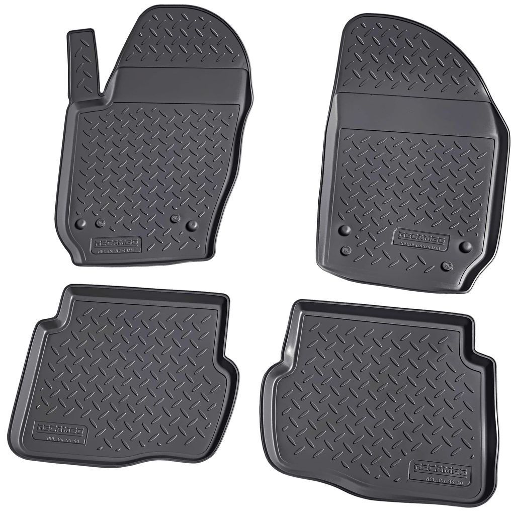 3D Gummi Fussmatten für VW Polo | Typ 9N | BJ 2001-2009 | passgenau mit Rand