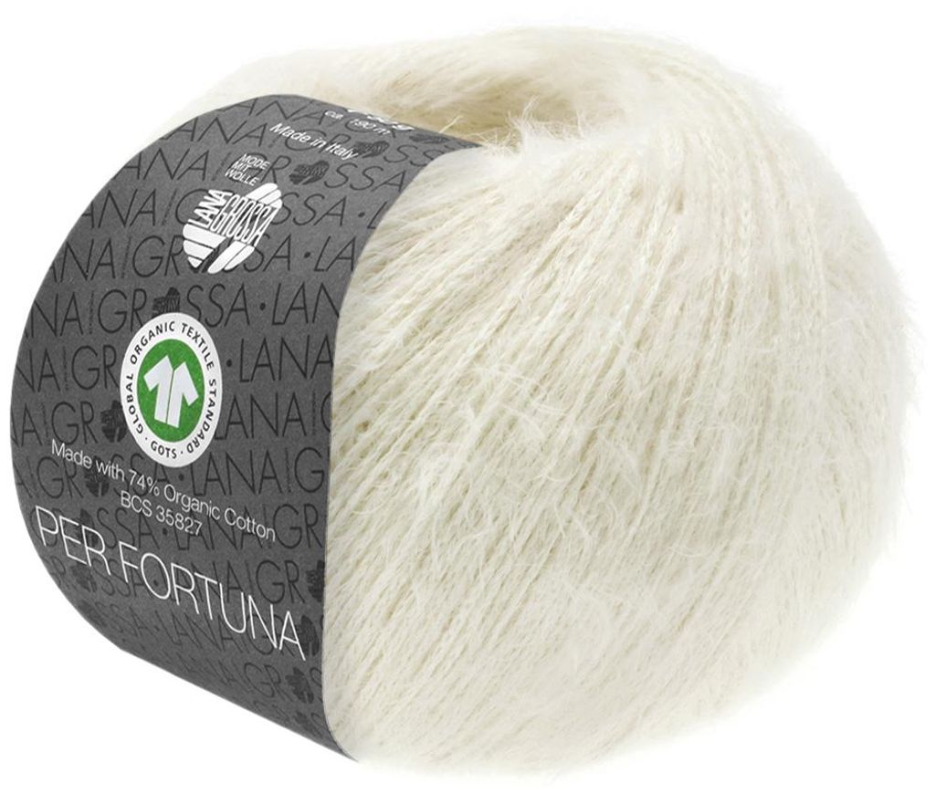 Lana Grossa - Per Fortuna GOTS 0008 ecru Produktbild 