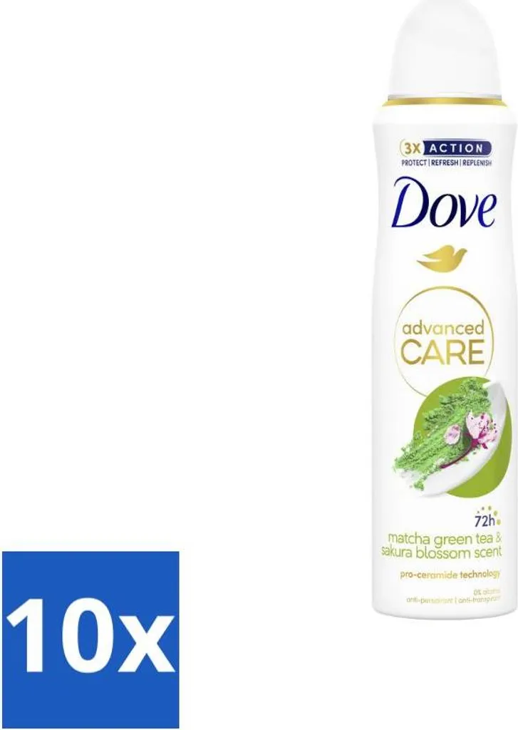 Dove Deodorante Matcha e Sakura Spray 150ml - Confezione da 10 Unità
