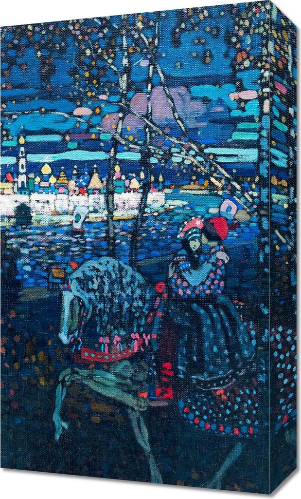 Bild 30x50cm Reitendes Paar, Wassily Kandinsky Vintage für das Wohnzimmer