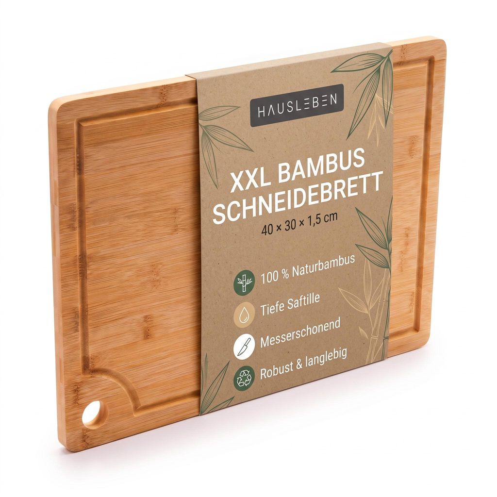 hausleben, planche à découper en bambou, 40x30x1,5 cm – Image du produit 