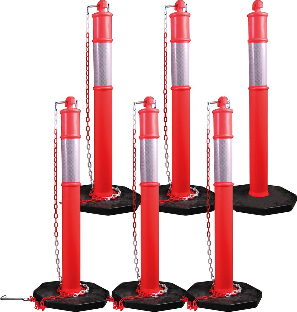 Kunzer Absperrpfostensatz mit 6 Pfosten komplett +5 Stück Produktbild 
