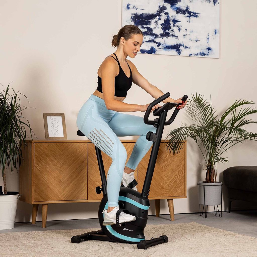 HOP SPORT® HS-015H Heimtrainer Fahrrad für Zuhause mit Produktbild 