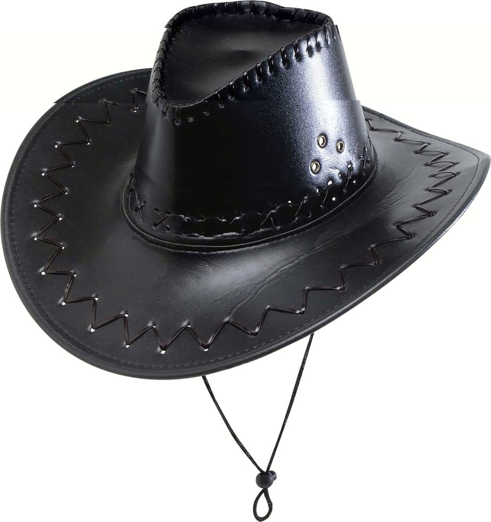 Cowboyhut mit Nähten schwarz Produktbild 