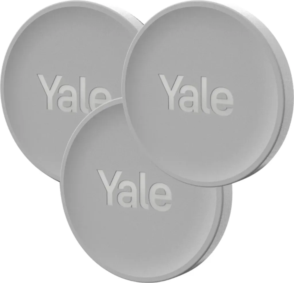 Badge de Sécurité Yale Dot Argenté Pack de 3 avec Technologie RFID