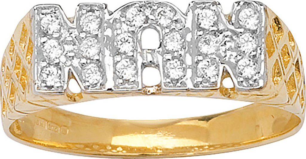9 Karat (375) Gold Damen - Nan Ring mit Zirkonia, 54 (17.2); TRS11167RSN