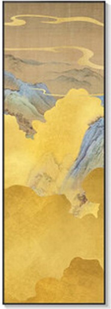 TPFLiving Kunstdruck LW-311 (OHNE RAHMEN) Poster - Leinwand - Wandbild - Hochauflösender Giclée-Druck, langlebig und hochwertig - Abstrakte Berge...