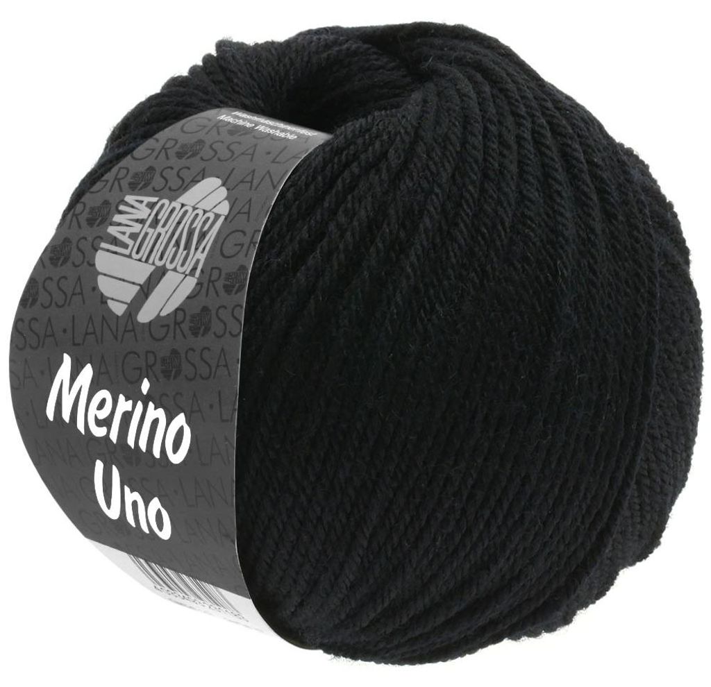 Lana Grossa - Merino Uno 0013 schwarz Produktbild 