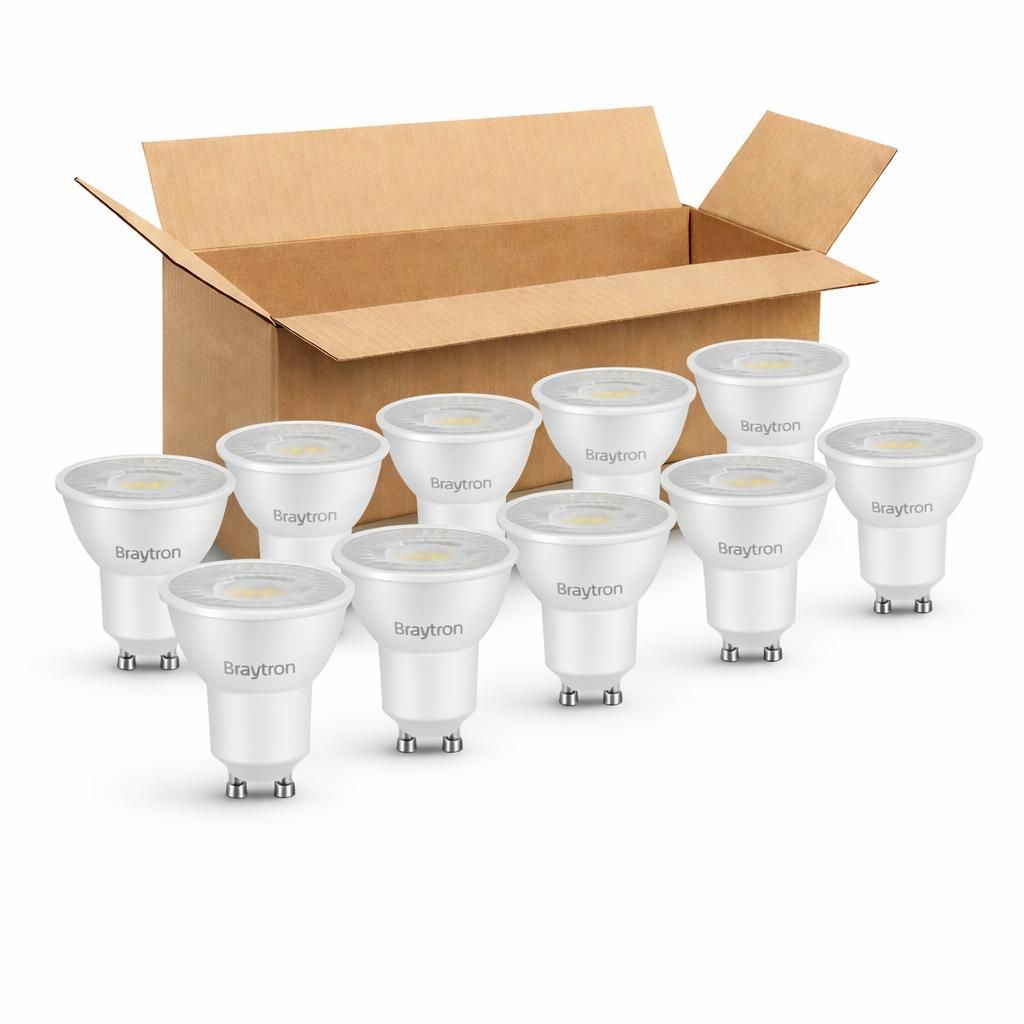 10 X Braytron LED Leuchtmittel GU10 Dimmbar 6W Warmweiß 3000K 530 lm Reflektor GU10 Ersetzt 70W Glühbirne