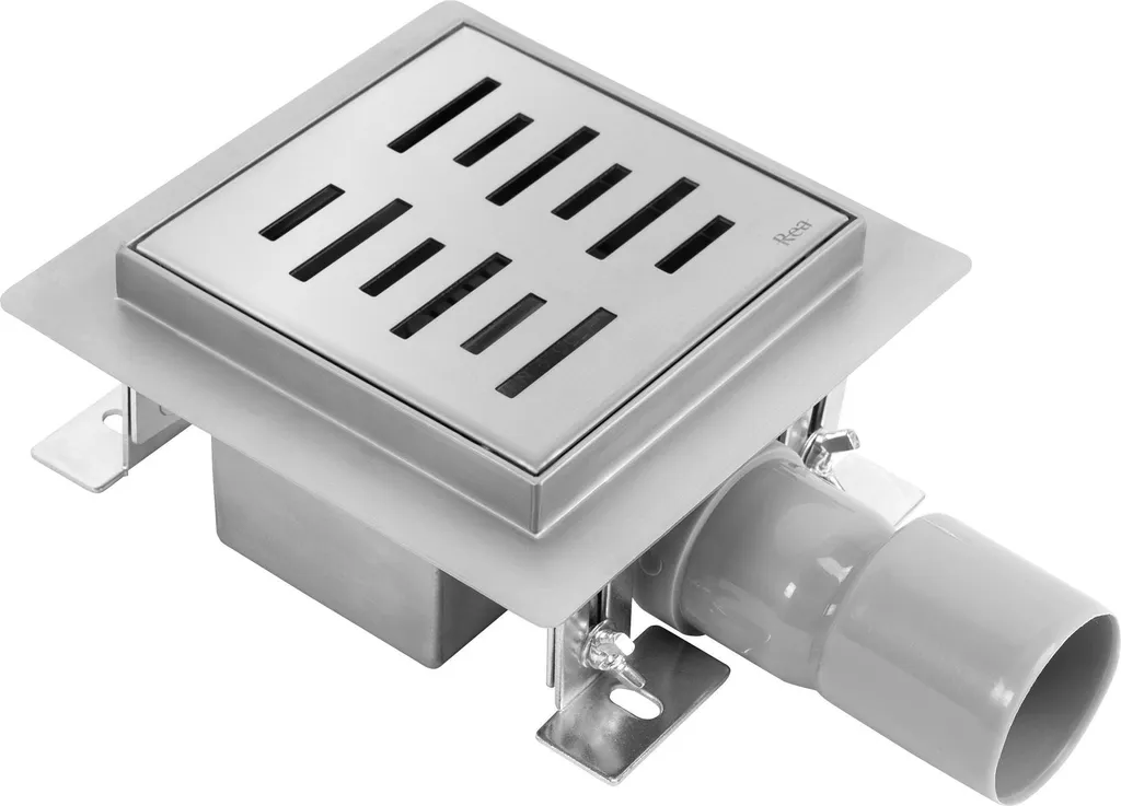 Scarico Lineare Rea Line 12x12 Nickel Brush | Acciaio AISI 304 Professionale