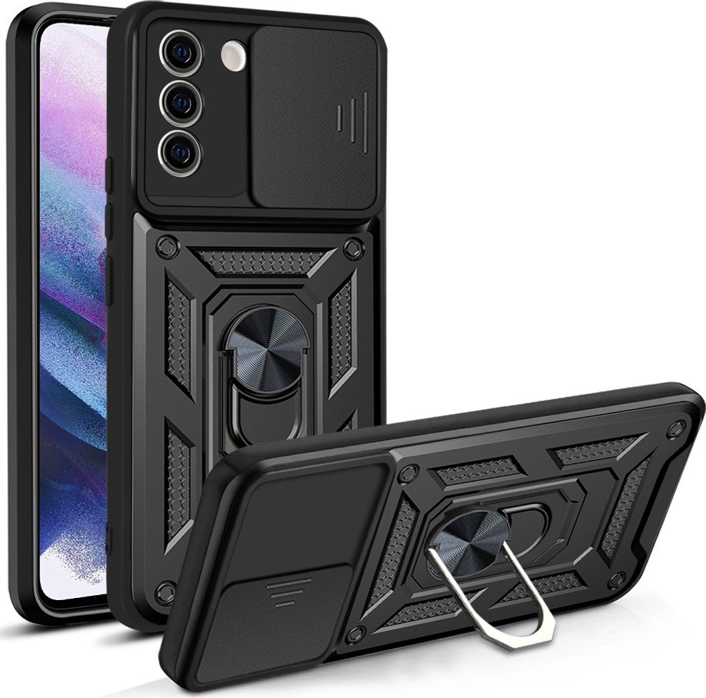 Galaxy S21 5G Hülle mit 360° Drehbarer Magnetische Ring Ständer Halter Dia Kameraschutz TPU Bumper Silikon Schutzhülle für Samsung Galaxy S21 ...
