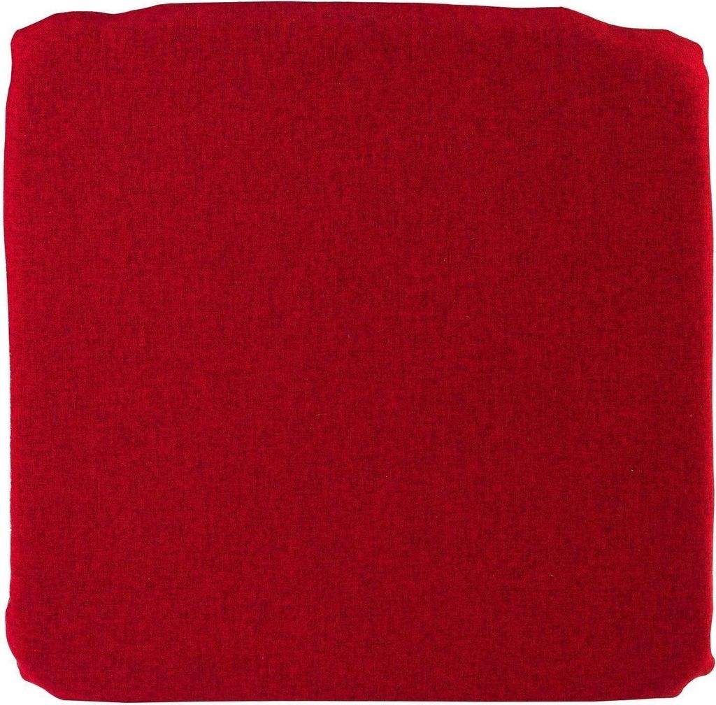 Wende-Sitzkissen - 38 x 38 cm - Braun - Rot - Polyester - mit Reißverschluss