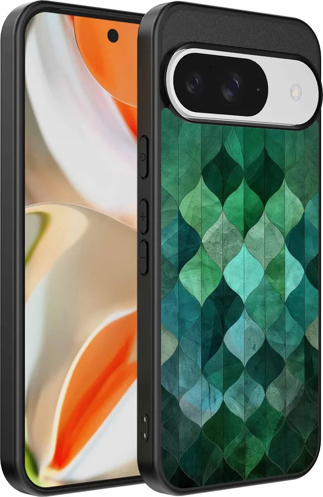 Cover Pixel 9 Pro XL Green Leaf - Stile Nature Chic per Google