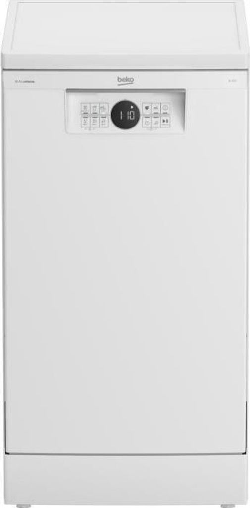 Geschirrspüler BEKO BDFS26041WQ, 45 cm, 10 Maßgedecke, 45 dBA, Klasse C, Weiß