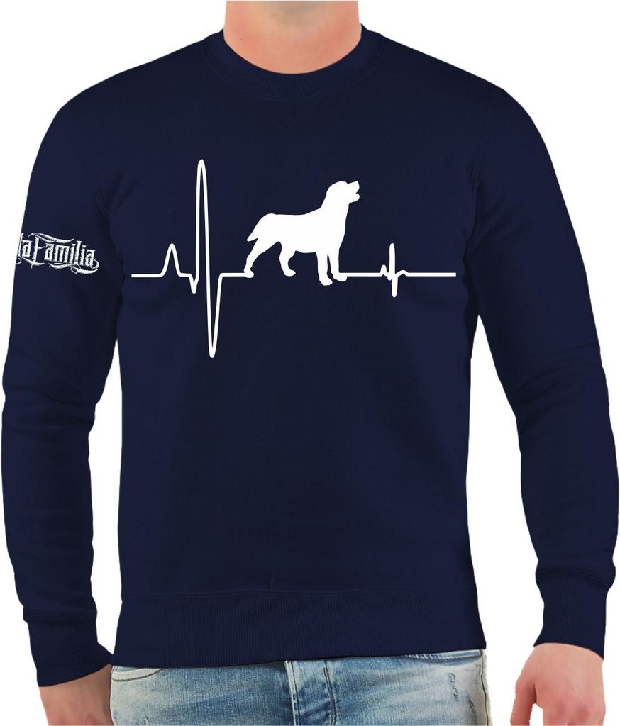 Herren Sweatshirt Labrador Herzschlag