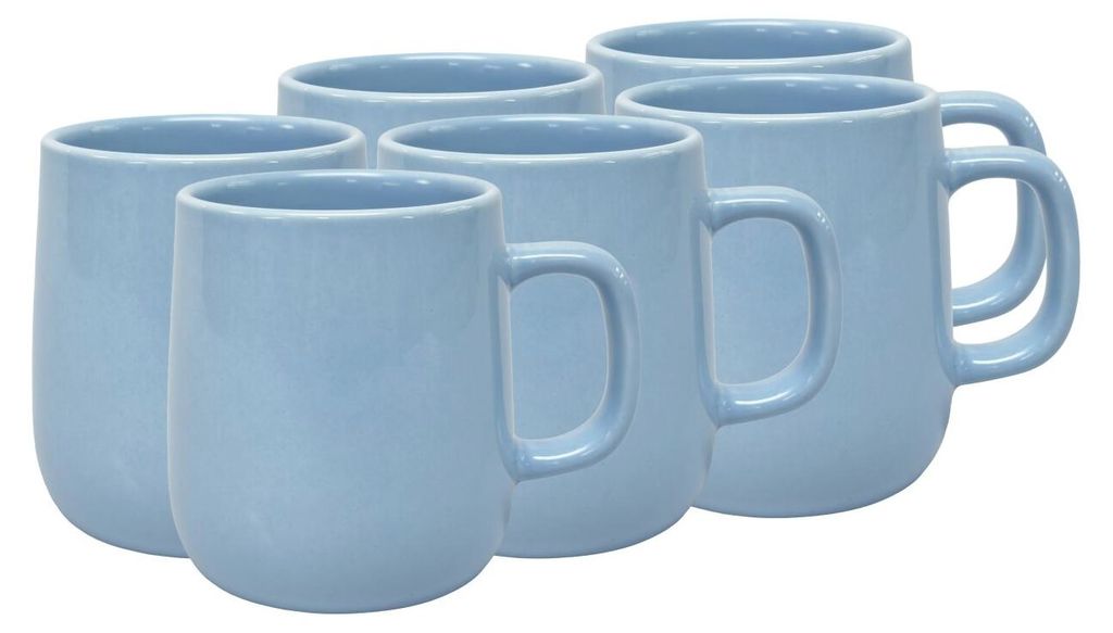 Blaues Porzellan Kaffeebecherset für Kaffee und Tee, Produktbild 