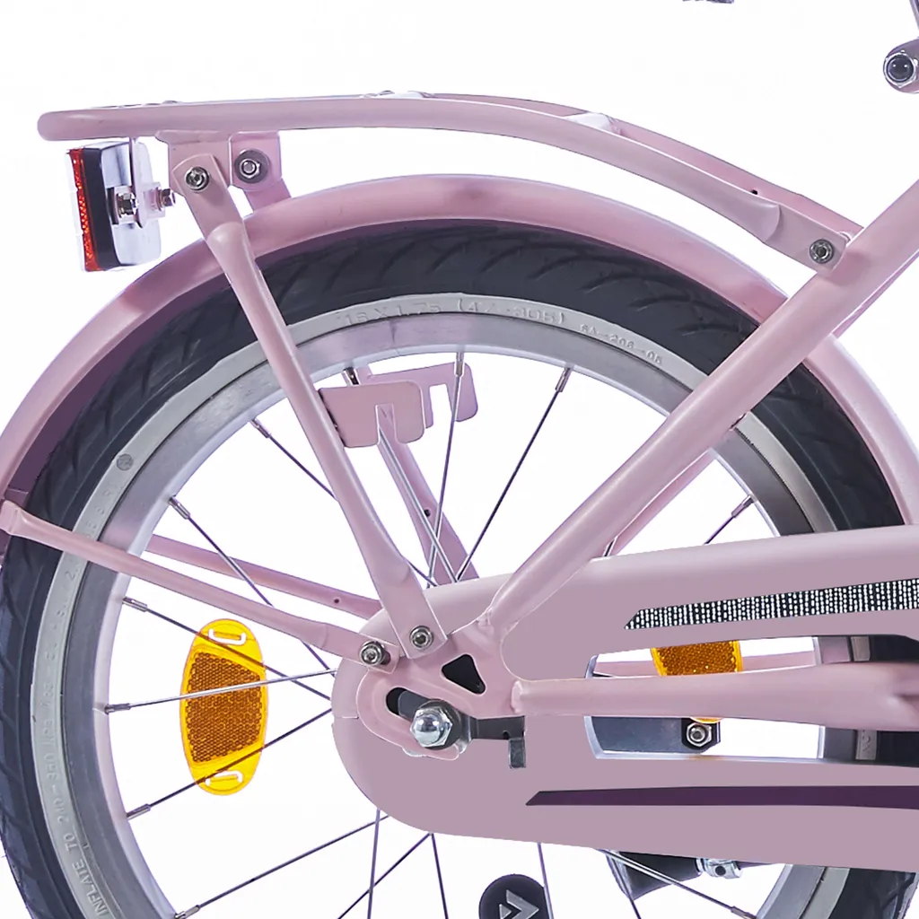 Porte-bagages Robuste pour Vélo Enfant 16 Pouces Alpina Rose Mat
