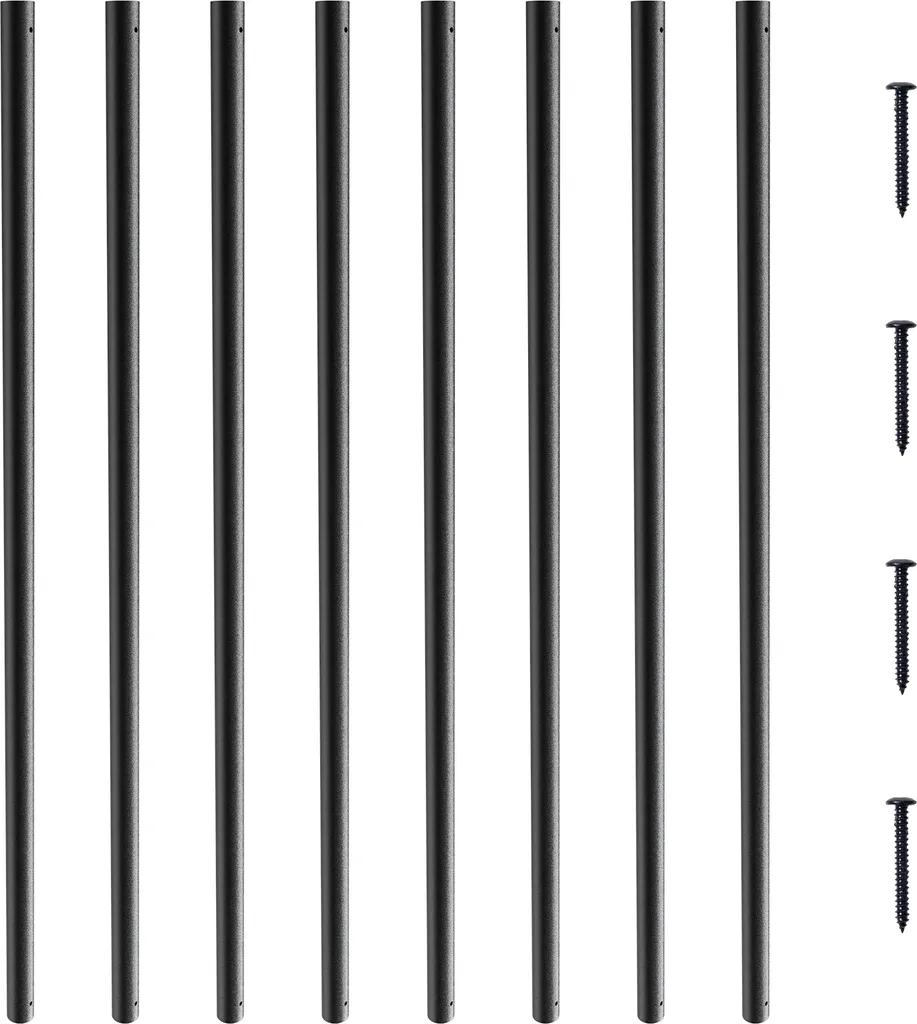 Lot de 101 Balustres Décoratifs en Aluminium Creux de 19 mm x 81 cm