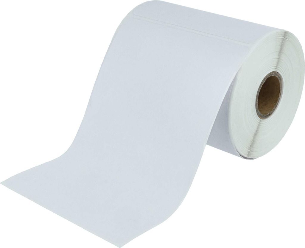 vhbw Rolle 152,4mm x 101,6mm (250 Etiketten) kompatibel mit Zebra ZT230, ZT220, ZT600, ZT510, ZT400 Drucker Weiß