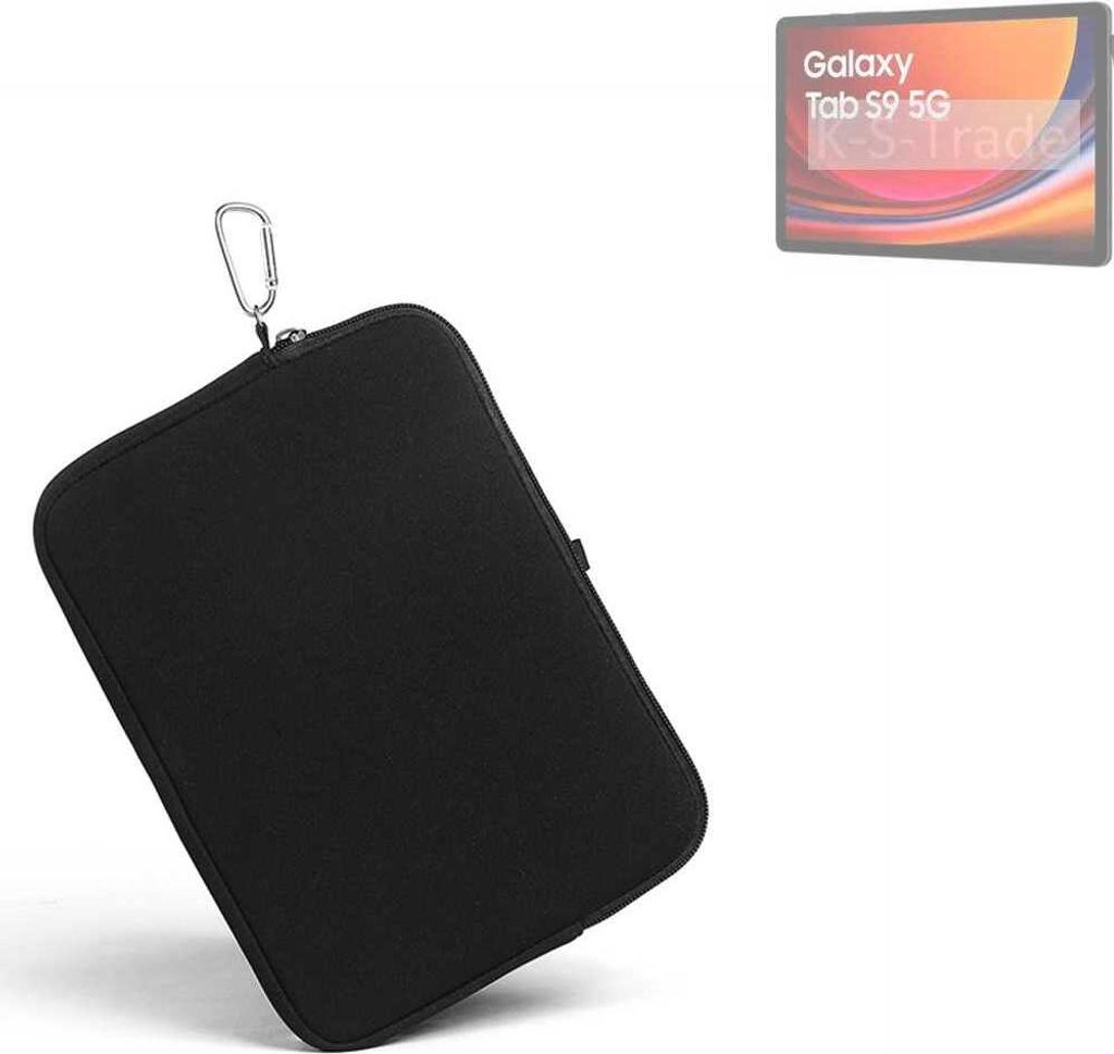 K-S-Trade Neopren Hülle kompatibel mit Samsung Galaxy Tab S9 5G Schutz Hülle Neoprenhülle Tablet-Hülle Tabletcase Tablet Schutz Gürtel Tasche