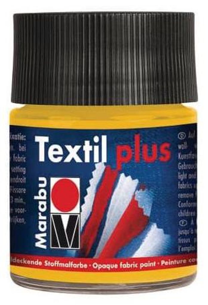 Marabu 1715 05 021 Textile plus giallo medio 50 ml Immagine del prodotto 