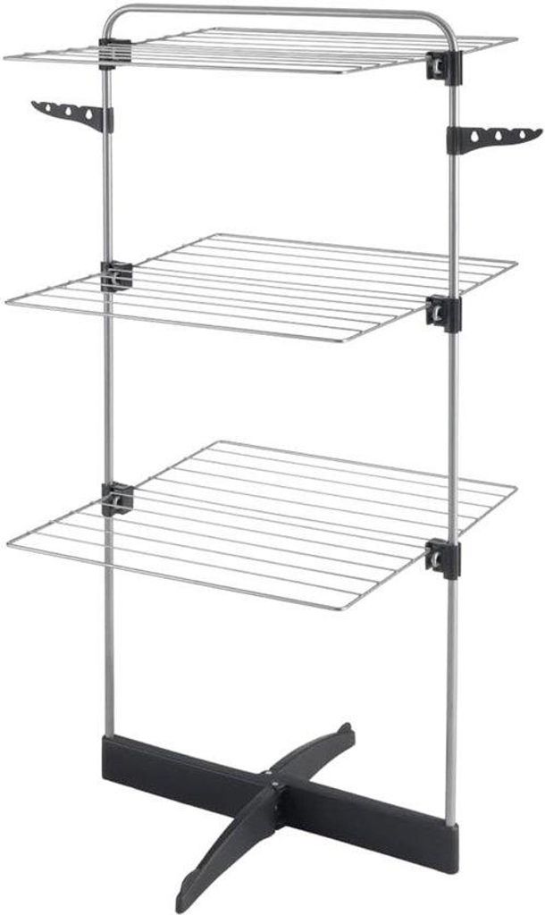 Silberner Kleider- und Bettwäsche-Trockner, 58 x 54 x 123 cm