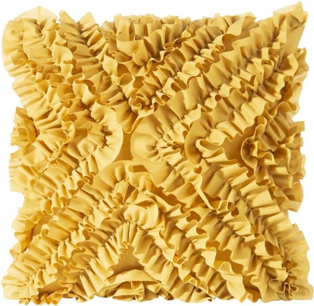 Dekorativer Kissenbezug Sofakissen MIRENA senfgelb gelb 45x45 senfgelb gelb