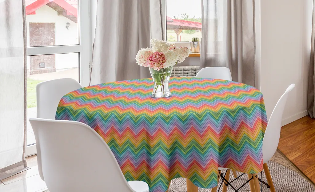 Tovaglia Rotonda Zigzag ABAKUHAUS 150cm - Pop Art per la tua Tavola