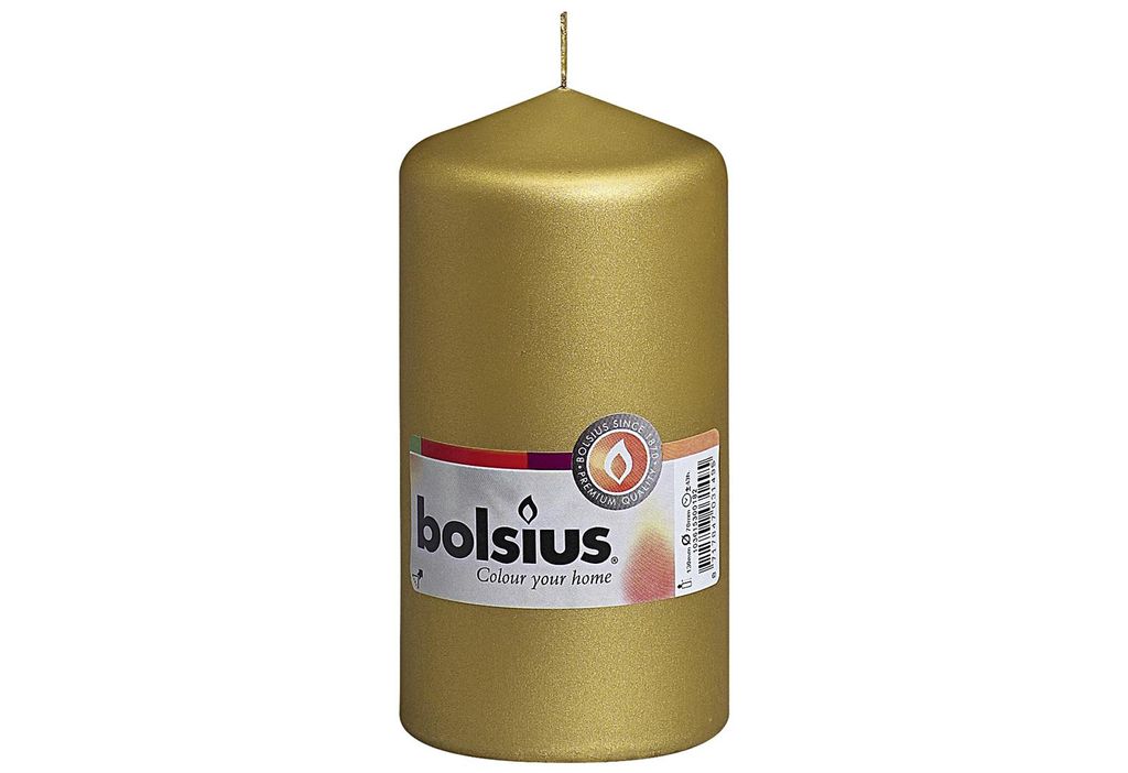 Bolsius Stumpenkerzen Gold 130/68mm
