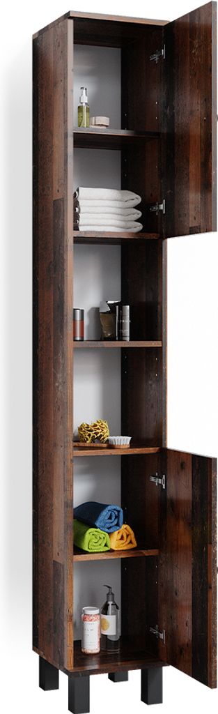 Vicco Badschrank Fynn, 30 x 190 cm, Eiche rustikal Produktbild 7