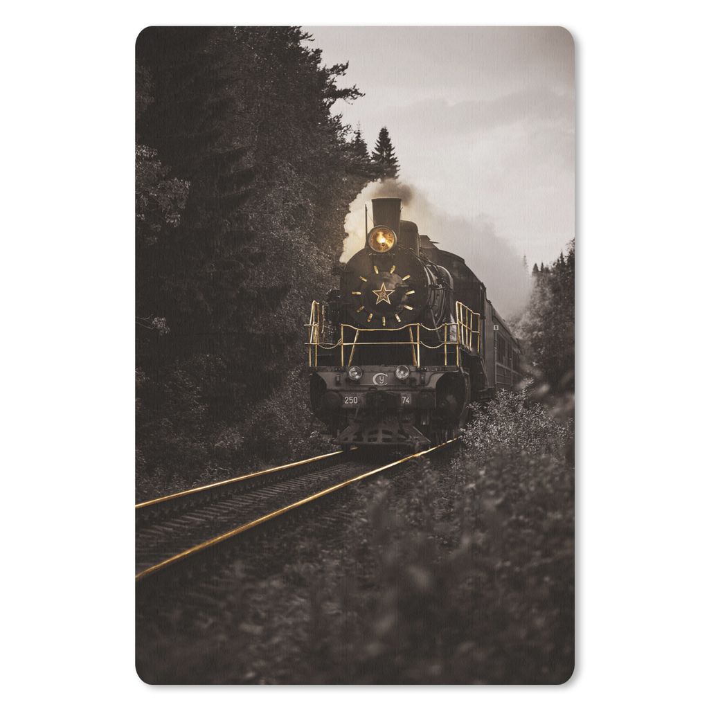 MuchoWow Mauspad Mousepad Zug - Schwarz - Gold 40x60 cm - Mousepads - Maus Mat - Pad - Mausunterlage - Schreibtisch Accesoire