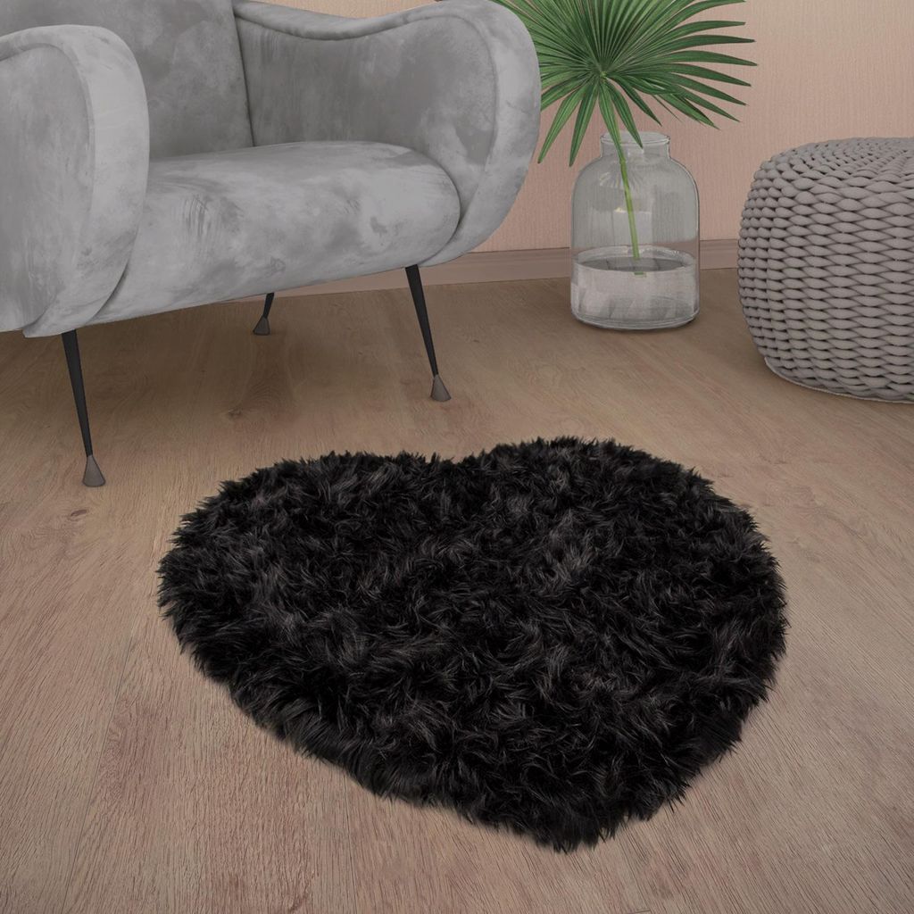 Kunstfell Fellteppich Imitat Teppich Hochflor Sitzkissen Produktbild 