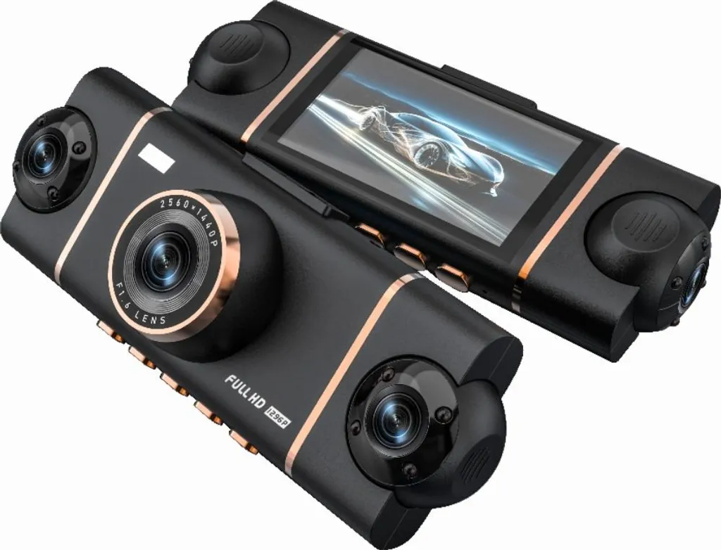 Caméra de bord DVR Voiture 1080P HD - Enregistreur Quadruple Objectif