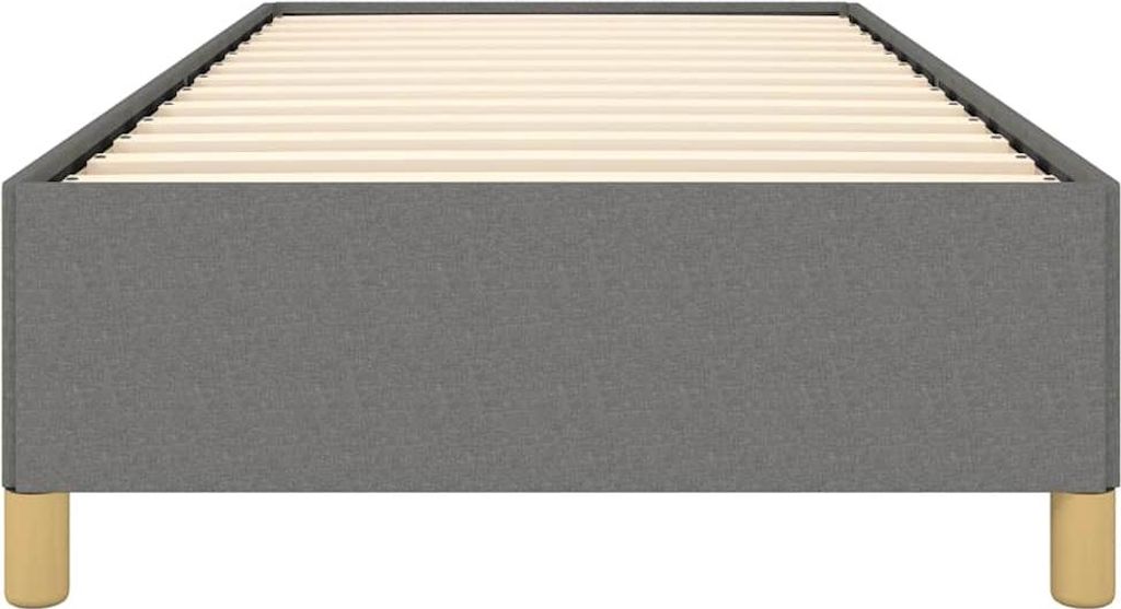 vidaXL Bettgestell ohne Matratze Dunkelgrau 90x200 cm Stoff