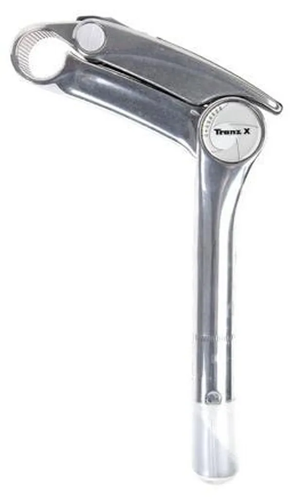Potence plongeur réglable en aluminium argent 25,4 mm pour cyclisme