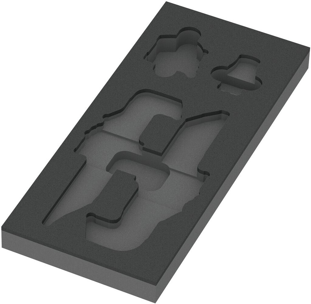 9840 Schaumstoffeinlage Winkelschlüssel Set 1, ohne Werkzeug, 172 x 30 x 392 mm