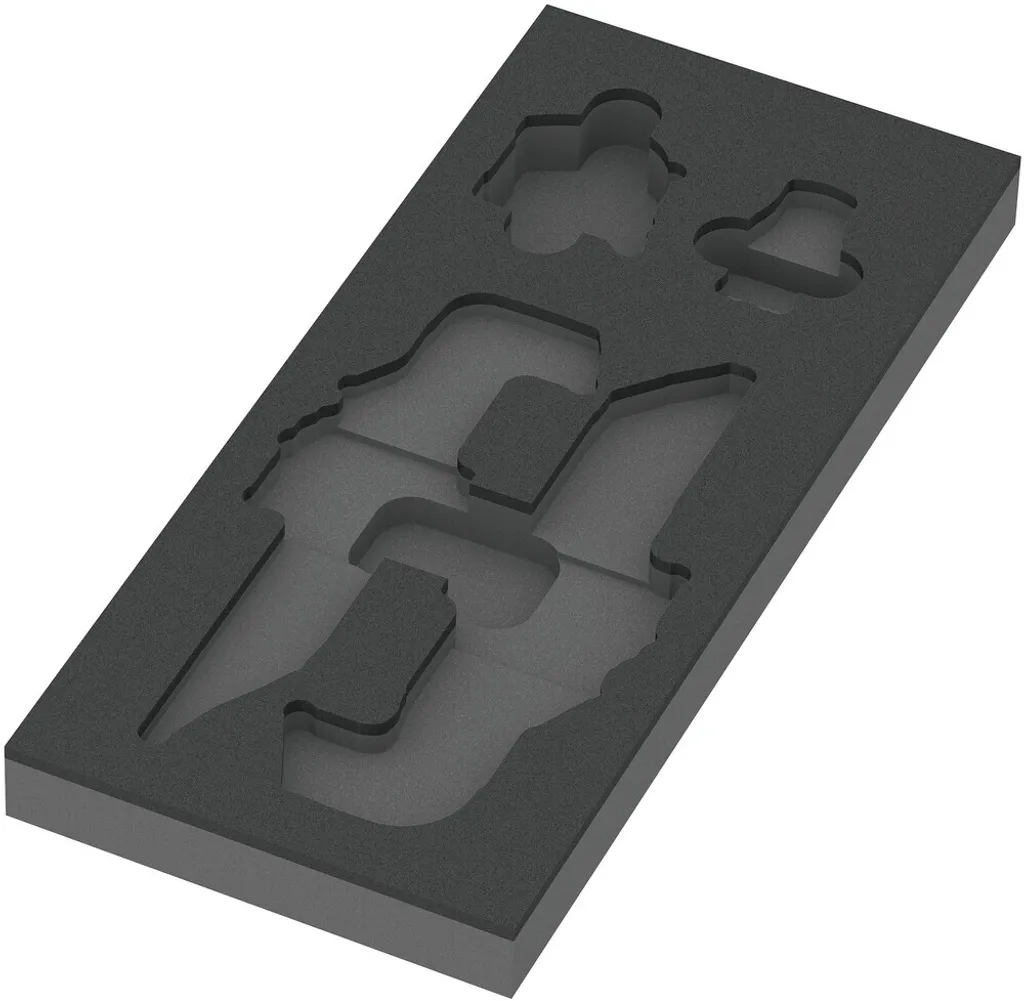 Insert mousse 9840 haute densité pour jeu de clés - Dimensions 172x30x392