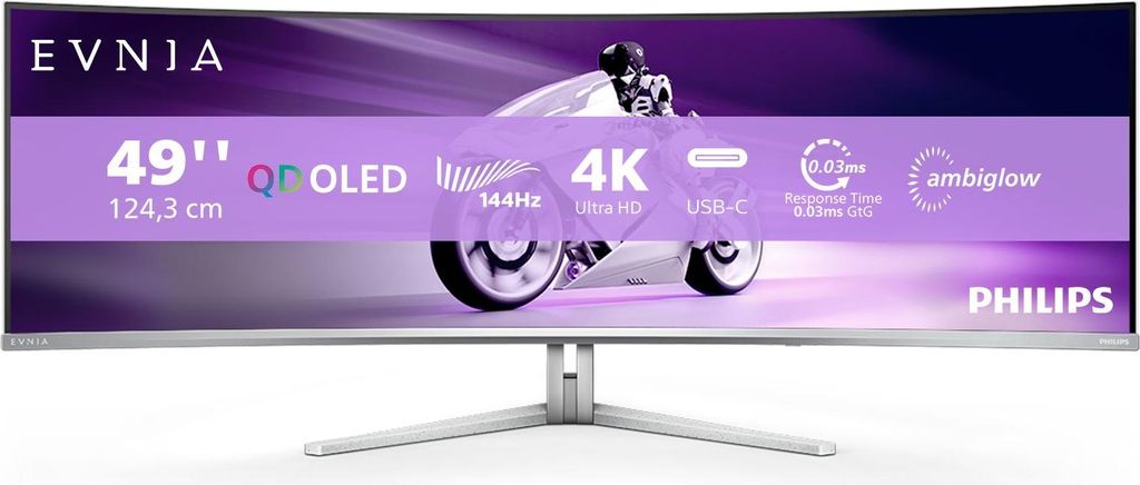 Philips 124,3cm(48,9") 49M2C8900L 32:09 2xHDMI+DP+USB-C Produktbild 