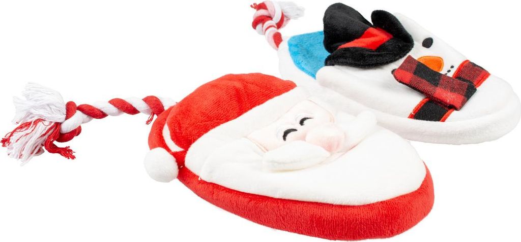 Duvo+ Hundespielzeug Xmas Slipper aus Plüsch