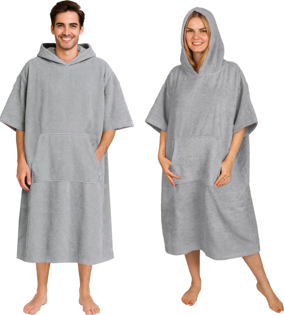 Frottee Badeponcho Damen Herren - Strandponcho 100% Produktbild 