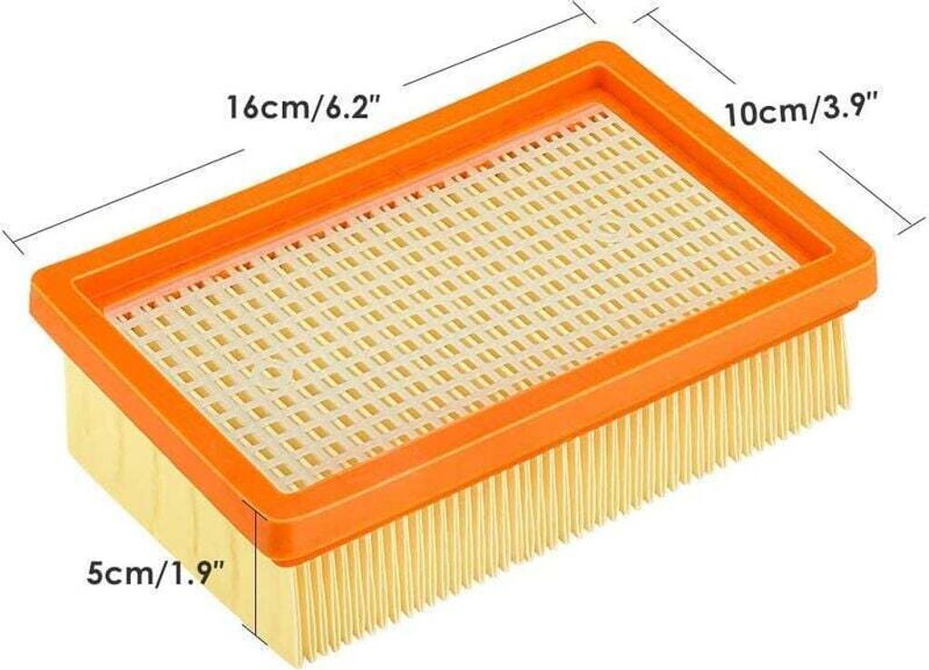 3er-Pack Ersatz-Flachfaltenfilter für Karcher MV4 MV5 MV6 WD4 WD5 WD6, WD4P WD5P WD6P Nass-Trockensauger – ersetzt 2.863-005.0B Bluedeer