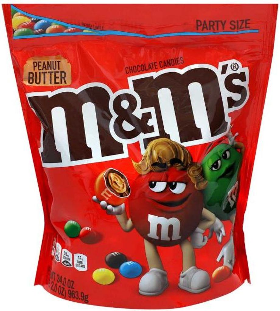 M&M's Peanut Butter 34.0 OZ = 963,9 g Party Size Produktbild 