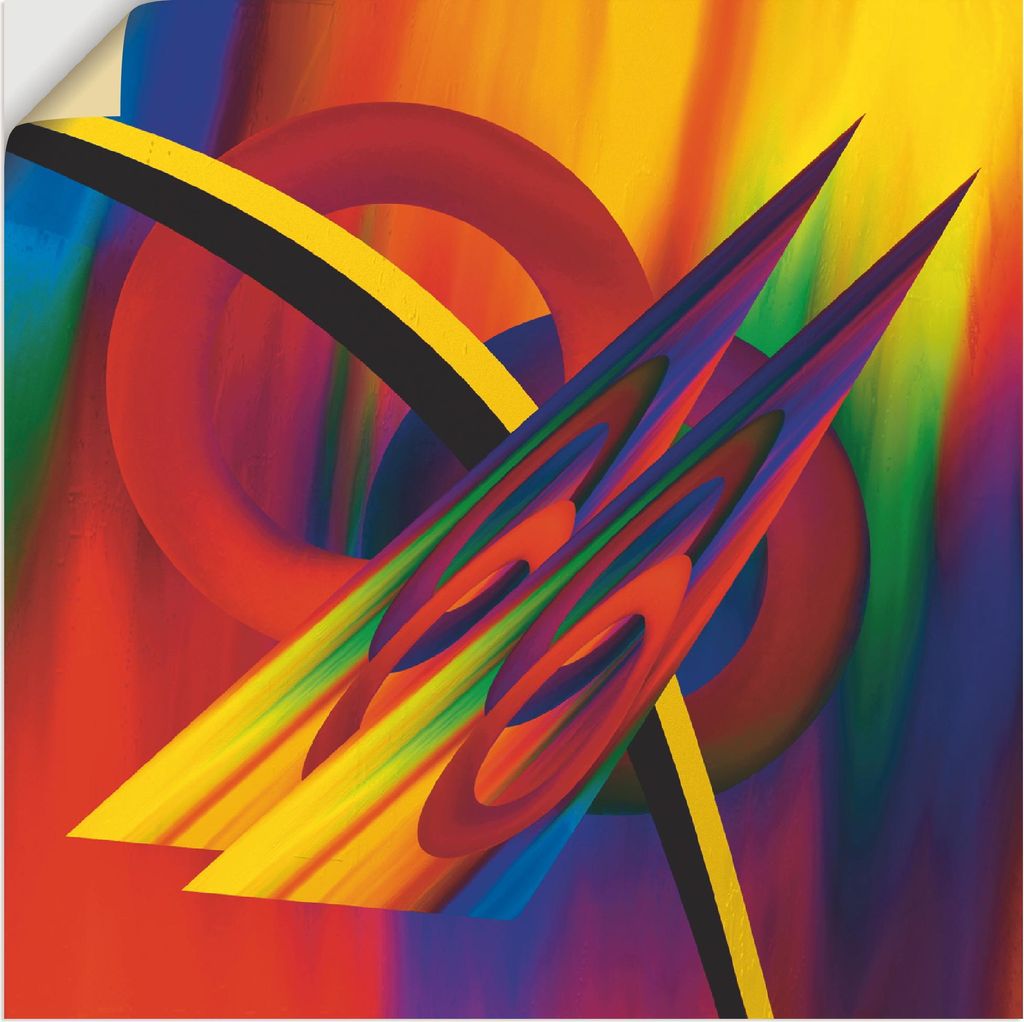 ARTland Wandbild, selbstklebend Modern Bunt Größe: 100x100 cm