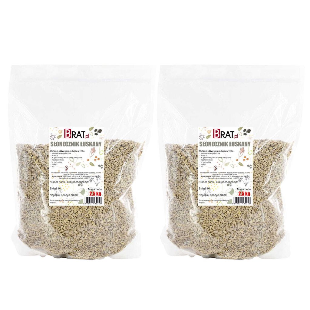 Slunečnicová semena, loupaná 2 x 2,5 kg Obrázek produktu 