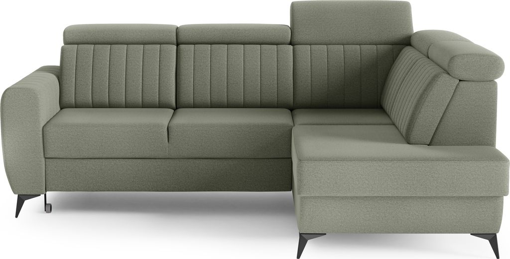 Couch für Wohnzimmer, Samstoff, Ecksofa mit Schlaffunktion Produktbild 