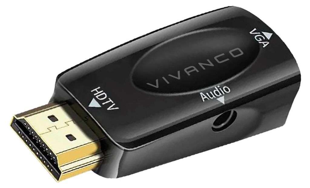 ViVanco VNITADHDMIVGAK, HDMI, VGA, Männlich, Schwarz, 1 Stück(e)